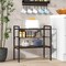 Costway Industrial Entryway Table 3-Tier Sofa Side Table with Removable Panel & Mesh Shelf